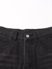 Embellished Cutout Wide-Leg Jeans