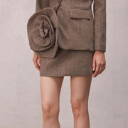 Rosette A-Line Mini Skirt