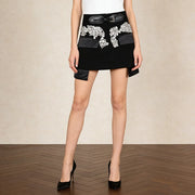 Embellished-Pocket Mini Skirt