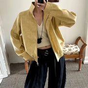 Stand-Collar Zip-Up Jacket