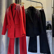 Embellished Blazer and Pants Set