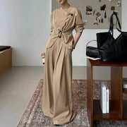 Gathered-Waist Asymmetric Jacket