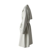 Tie-Waist Collared Trench Coat