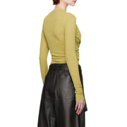 Twist-Front Long-Sleeve Top
