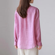 Lace-Trim Collared Button Shirt