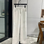 Straight-Leg Patch-Pocket Pants