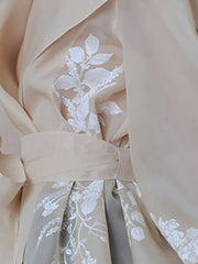 Tie-Front Balloon-Sleeve Blouse
