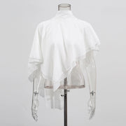 Tie-Neck Asymmetric Blouse