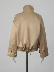 Stand-Collar Pocket Jacket