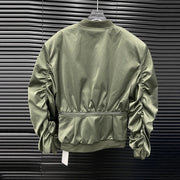 Zip-Detail Bomber Jacket