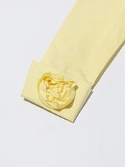 Rosette Striped Button-Up Shirt