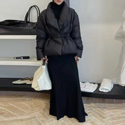 Shawl-Collar Padded Jacket