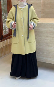 Round-Neck Patch-Pocket Coat