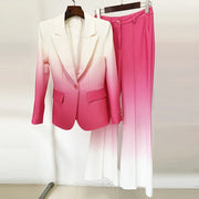 Ombre Blazer and Pants Set