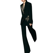 Embellished Blazer and Pants Set