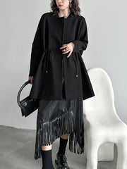 Fringed Asymmetric Long Skirt