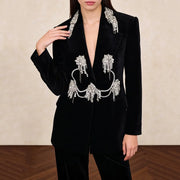 Motif-Embellished Tailored Blazer