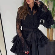 Lace Jacket and Long Dress Set