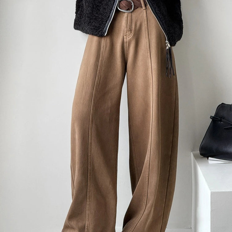 Seamed Wide-Leg Pants