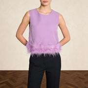 Wispy-Hem Sleeveless Crop Top