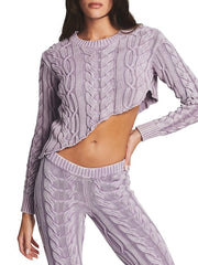 Cable-Textured Asymmetric Sweater