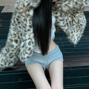 Leopard-Print Cropped Jacket