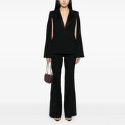Split-Sleeve Tailored Blazer