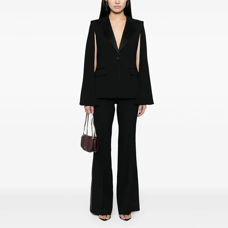Split-Sleeve Tailored Blazer