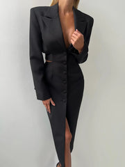 Cutout-Waist Tailored Blazer