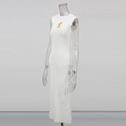 Sleeveless Fitted Long Dress
