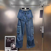 Wide-Leg Cargo Jeans