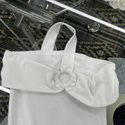 Asymmetric-Neck Balloon-Hem Dress