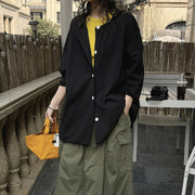 Round-Neck Button-Front Jacket