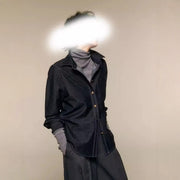 Contrast-Stitch Button-Up Shirt