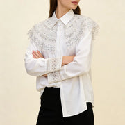 Embellished Shoulder-Panel Shirt
