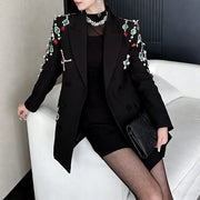 Embellished Double-Breasted Blazer