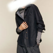 Contrast-Stitch Button-Up Shirt