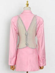 Cutout-Waist Tailored Blazer