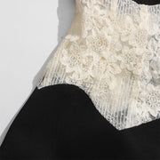 Lace-Waist Longline Coat