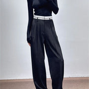 Pleated Wide-Leg Pants