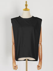 Round-Neck Sleeveless Top