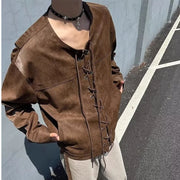Lace-Up Long-Sleeve Jacket