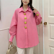 Statement-Button Longline Shirt