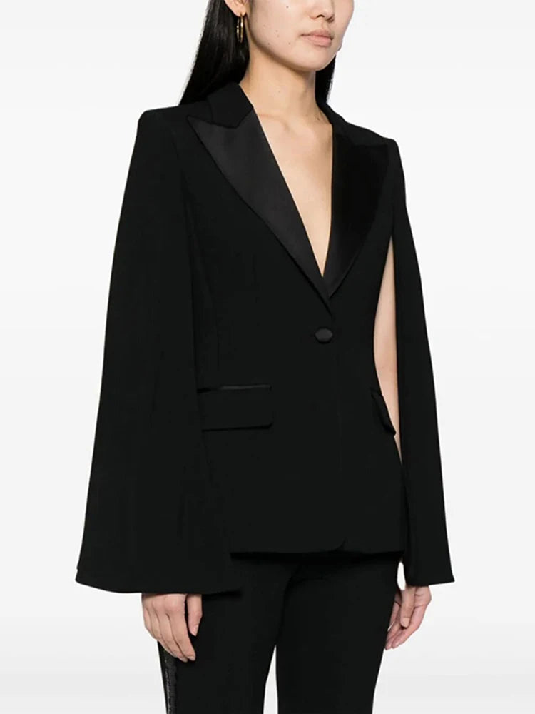 Split-Sleeve Tailored Blazer