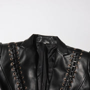 Eyelet-Trim Fitted Jacket