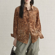 Paisley-Print Button-Up Shirt