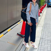 Ribbed Hooded Zip-Up Cardigan
