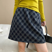 Plaid A-Line Mini Skirt
