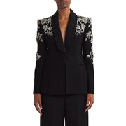 Embellished Shawl-Collar Blazer