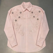 Floral Applique Long-Sleeve Shirt